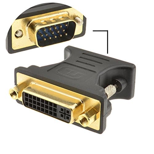 Image of kenable DVI 24+5 Female Socket to VGA 15 Pin Male Plug Converter Adapter