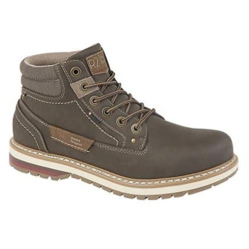 Image of Route 21 Mens 6 Eyelet Ankle Boot (9 UK) (Dark Brown)