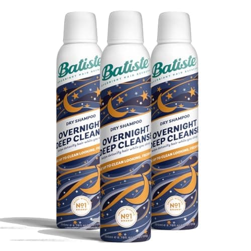 Image of Batiste Overnight Deep Cleanse 200ml - Leave-In Deep Cleansing Dry Shampoo for Overnight Use - Absorbs Oil for Clean Looking Fresh Hair Overnight (Pack of 3)