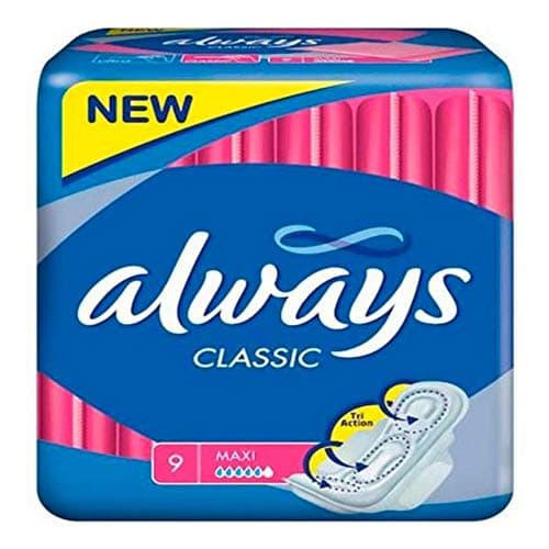 Image of Always - Always Classic (Size 2) Sanitary Napkins with Wings - 9 Pieces