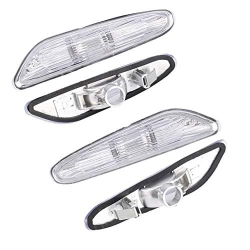 Image of Culnflun Side Marker Light LED, Side Turn Signal Indicator Lamp Replacement, Front Winglet Light for Car Sedan, Left Right Pair 2006-2011, Sealed Assembly (Transparent)