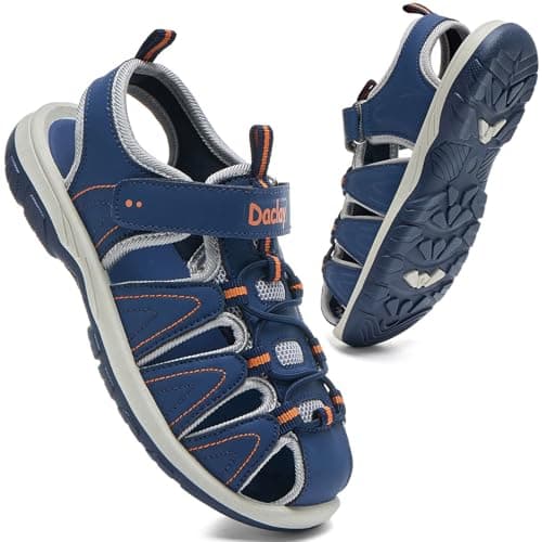 Image of Daclay Boys Girls Toddler/Little Kid/Big Kids Sandals Summer Outdoor Summer Closed Toe Beach Sandals Athletic Outdoor Drying Sport Sandals
