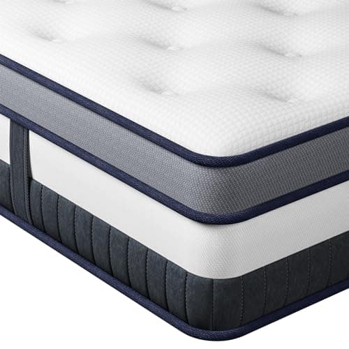 Image of Vesgantti 6FT Super King Mattress, 11 Inch Pocket Sprung Mattress Super King with Breathable Foam and Individually Pocket Spring - Medium, Luxury Box Top Collection