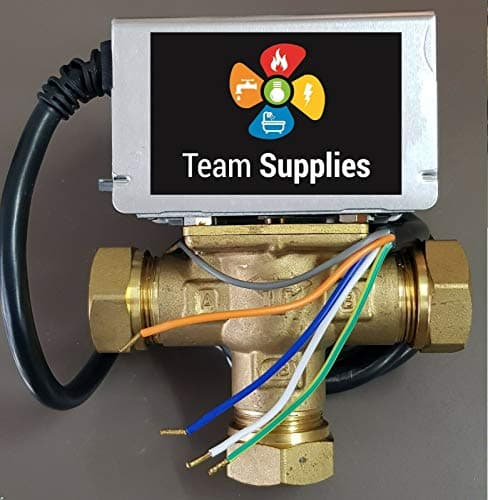 Image of Teams 3 Port Mid Position Motorised Zone Valve 22mm Replaces Honeywell V4073A1039 TSVA