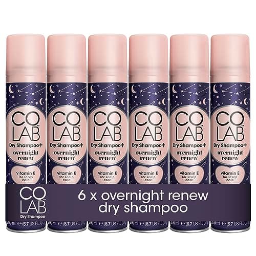 Image of CoLab Dry Shampoo, Overnight Renew, 200ml, 6 Pack - No Fuss, All Hair Types, Fresh Scent