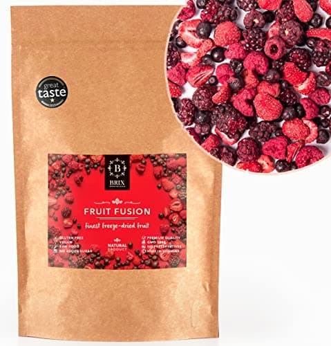 Image of BRIX Freeze Dried Fruit Fusion | 100% Natural Dried Fruit Mixture 80g | Great Taste Award Dried Fruit | Non-GMO, Gluten Free, Vegan & Vitamins Retained