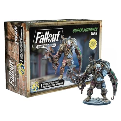 Image of Modiphius Entertainment: Fallout: Wasteland Warfare - Super Mutants: Swan - 1 Figure, 32mm Unpainted Resin RPG Miniatures, Commonwealth Wave