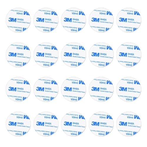 Image of Tabanzhe 20 Psc Round Super Adhesive Mounting Pad, 3M Adhesive Tape for Walls, Floors, Doors, Plastic, Glass and Metal - Easy to Use, Durable EVA Foam, Multi-Purpose Mounting Tape