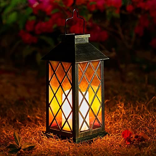 Image of Solar Lanterns for Outside – Garden Lanterns Flickering Moroccan-Style Outdoor Lights Auto On/Off Waterproof IP44 Warm White LED Ideal for Patio, Pathway & Christmas Decor