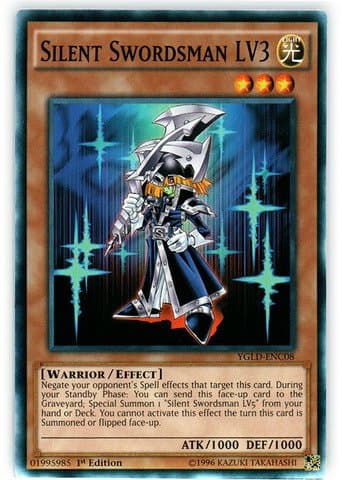 Image of Yu-Gi-Oh! - Silent Swordsman LV3 (YGLD-ENC08) - Yugi's Legendary Decks - 1st Edition - Common