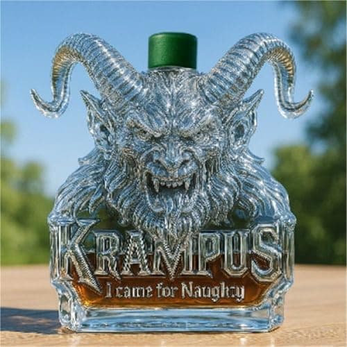 Image of Decanter, 300ML Whiskey Decanter Wine Bottles Art Statue Figurine - 3D Devil Shape Bottle Sculpture(#4)