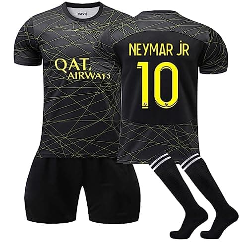 Image of Kids Football Kit 24/25 Home/Away Boy's Soccer Jerseys Football Kits for Boys Youth Trainshirts T Shirt, Short and Socks Set Fans Birthday Gifts for Boy Kid