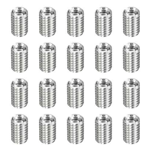 Image of sourcing map 20pcs Thread Repair Inserts M5 x 0.8 Male to M3 x 0.5 Female Thread 8mm Long Stainless Steel Reducing Nuts Metric Self Tapping Sleeves Threaded Reducer Industrial Fasteners