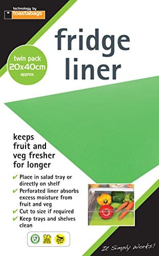 Image of Toastabags Fridge Liner - Fridge Mat makes Salad, fruit & vegetable stay fresher for longer. Great Value Pack of 10