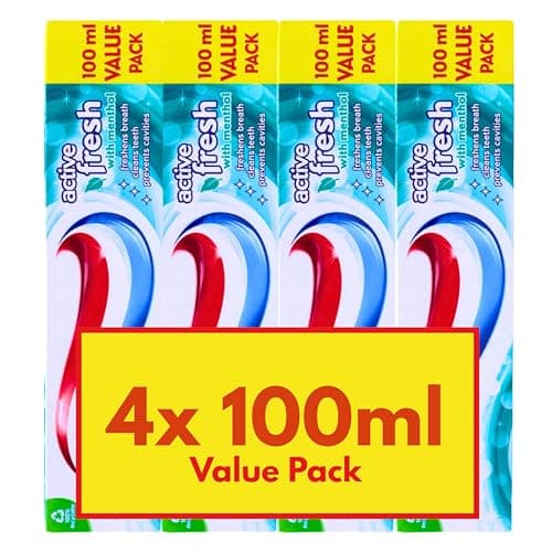 Image of 4 Pack Bundle - 4X Active Fresh Toothpaste with Menthol (4X 100ml Value Packs).