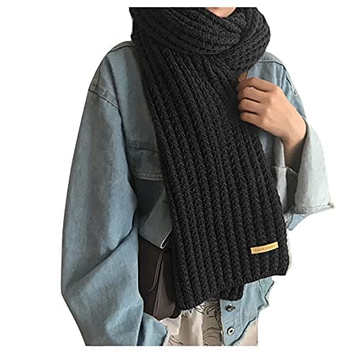 Image of Women Scarf, Tartan Scarf Women, Womens Knitted Scarf Winter Fashion Soft Woolen Thickening Warm Long Scarf 180Cm