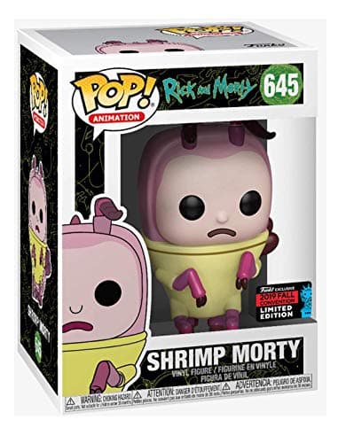 Image of Funko Pop! Rick and Morty Shrimp Morty 645 NYCC Shared Sticker Exclusive