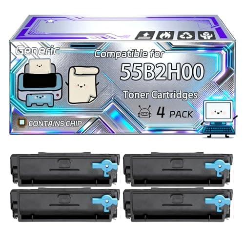 Image of 55B2H00 Toner Cartridges Compatible for Lexmark MS331dn MX432ADWE MS431dn MX331adn MX431adn Printers, With Chip, 15000 Pages, Vibrant Colours (4 Pack Black)