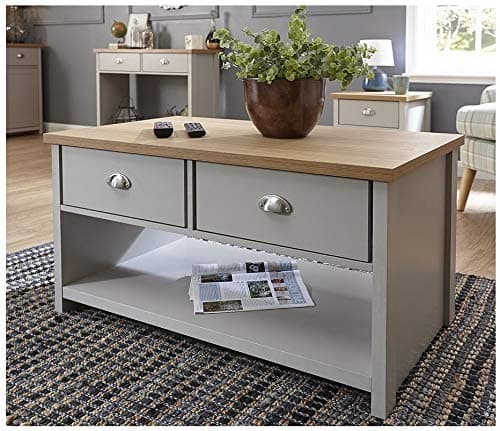 Image of Xpress Delivery Lancaster 2 Drawer Coffee Table in Grey