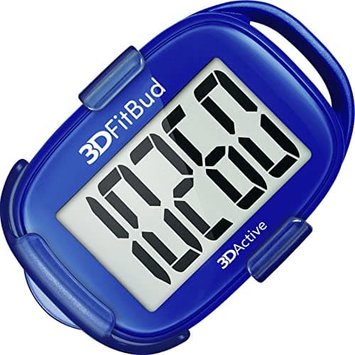 Image of 3DFitBud Simple Step Counter Walking 3D Pedometer By 3DActive with Clip Lanyard Accurate Step Tracker Large Display Easy to Use for Kids Men Women Adult Seniors Daily Step Tracking A420S - Royal Blue