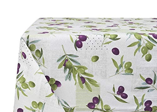 Image of BIANCHERIAWEB Kitchen Tablecloth 140 x 240 cm with Olive RP Design, Made in Italy, Table Cloth in 100% Cotton