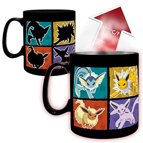 Image of ABYstyle Pokémon Eevee 460ml Heat Change Ceramic Mug | Magic Mug | Coffee Mug | Pokémon Merchandise | Pokémon Gifts
