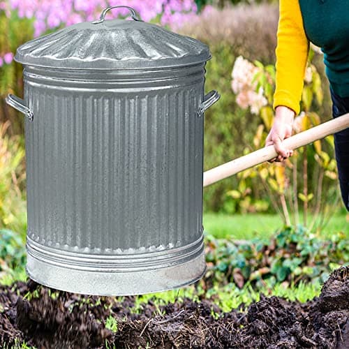 Image of STORM TRADING GROUP 90L Extra Large Galvanised Steel Metal Dustbin Kitchen House Garden Storage Bin With Handles & Lid (1)