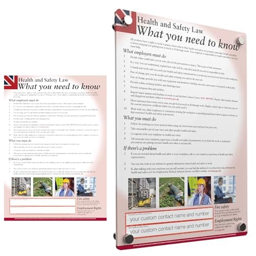 Image of Health and Safety at Work Poster A4 / A3 / A2 laminated UV Stable/HSE Poster essential for every business FWC30 new for2026