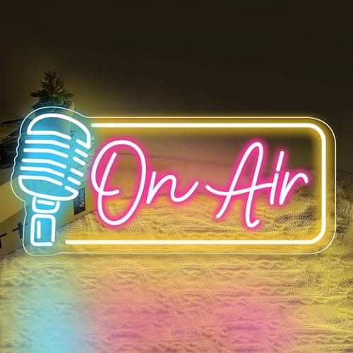 Image of ON AIR Neon Sign On Air LED Night Lights USB Powered Decorative Signs for Room Bar Pub Store Club Recording Gamers Man Cave Home Party Wall Art Decor