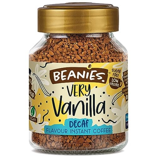 Image of Beanies Very Vanilla Flavored Decaf Instant Coffee - Vegan, Sugar Free & Low Calorie - Pack of 3