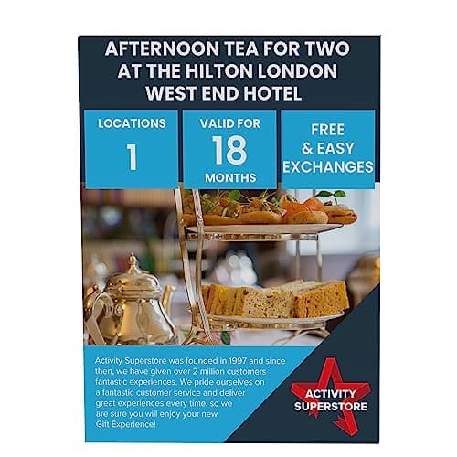 Image of Activity Superstore Afternoon Tea for Two at the Hilton London West End Hotel Gift Experience Voucher, Experience Days, Food Experiences, Couples Gifts, Wedding Gifts