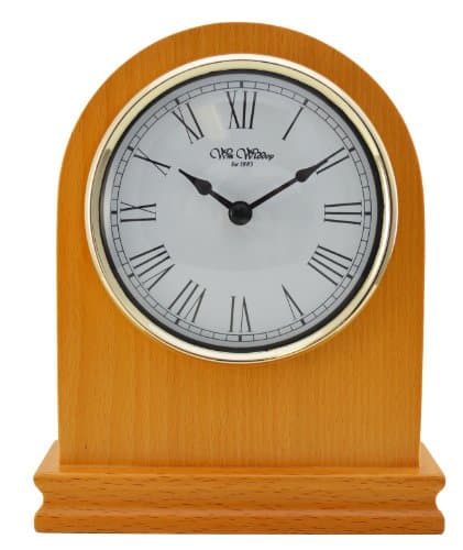 Image of Wooden Mantel Clock Arched 14cm