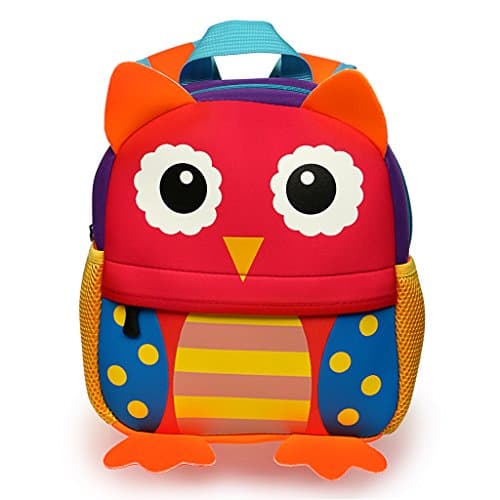 Image of IGNPION Nursery Kids Backpacks Toddle Children School Bag Zoo Lunch Bag 3D Cute Animal Cartoon Preschool Rucksack (Owl(Small))