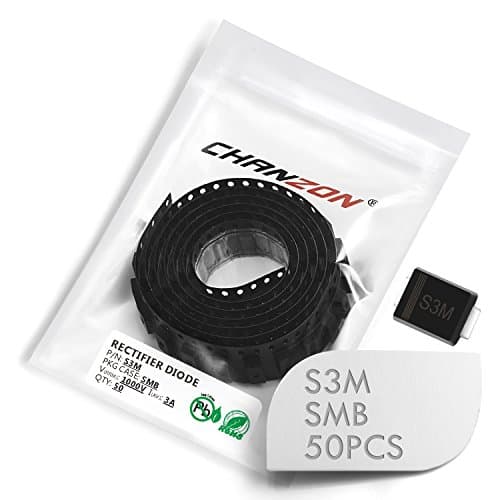 Image of (Pack of 50 Pieces) Chanzon S3M SMD Rectifier Diode 3A 1000V SMB (DO-214AA) 3 Amp 1000 Volt Electronic Silicon Diodes
