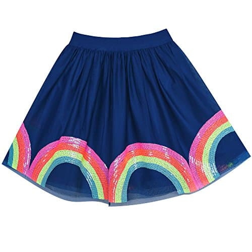 Image of Sunny Fashion Girls Skirt Colorful Rainbow Sequins Sparkling Tutu Dancing Age 2-3 Years
