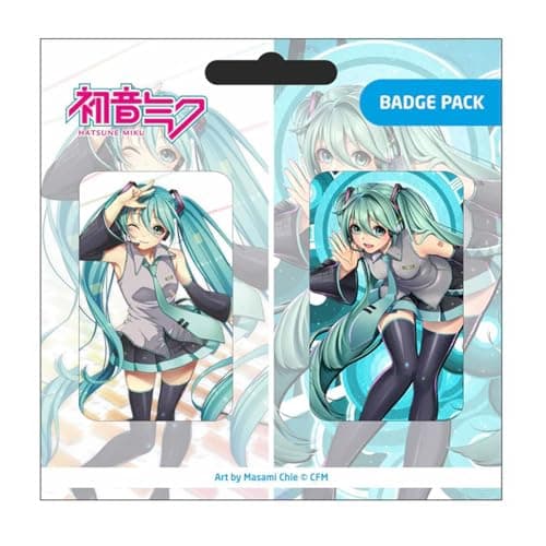 Image of POPBuddies Hatsune Miku (Art by Masami Chie) Badge Pack