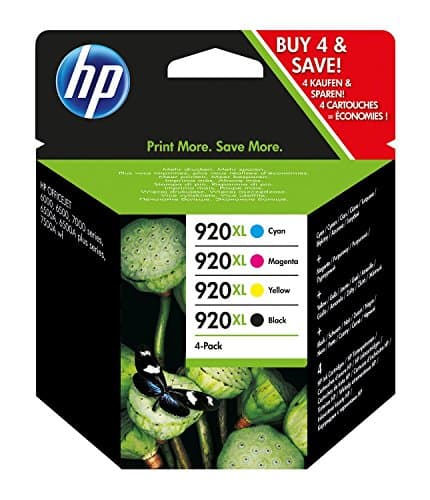 Image of HP C2N92AE 920XL High Yield Original Ink Cartridges, Black/Cyan/Magenta/Yellow, Multipack