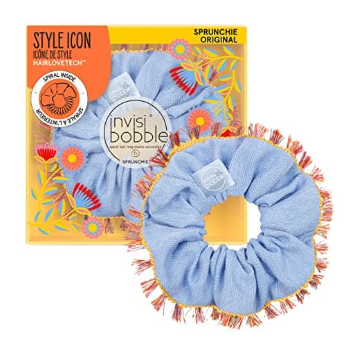 Image of Invisibobble sprunchie Hola Lola scrancis capelli azurra x1 I Scrunchies per capelli seta in edizione limitata I Scrunchie con forte tenuta