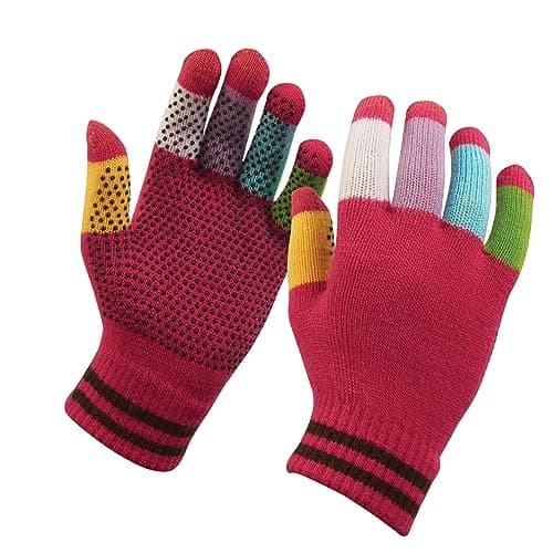 Image of Dublin Childrens Pimple Grip Riding Gloves - Pink Multi - Unisex - Great One size fits all
