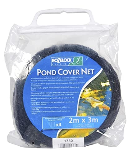 Image of HOZELOCK - Pond Protection Net 2 x 3 m : Ideal For Protecting the Pond from Leaves, Large Debris and Predators: Supplied With 4 Stakes [1730 0000]