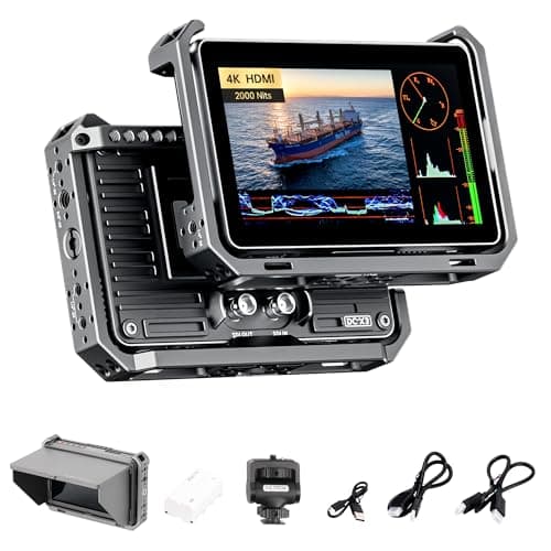 Image of VILTROX DC-X3 Camera Field Monitor Kit with Rig Cage 2000 Nits Touchscreen Camera Monitor with SDI/4K HDMI in/Out, 6" Full HD 1920x1080 IPS, 3D LUTs Peaking Focus Assist, Sunshade Hood, Battery