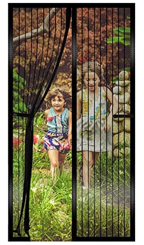 Image of Magnetic Fly Screen Door 90 * 210cm, Heavy Duty Bug Mesh Curtain with Powerful Magnets,Keep Bugs Out Lets Fresh Air in