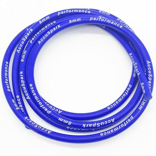 Image of AccuSpark Blue 8mm HT Ignition Lead Cable – 2 Metres, Spiral Core Wire, Durable Silicone, Superior Spark Suppression, Universal Replacement Ignition Lead for Classic & Modern Cars