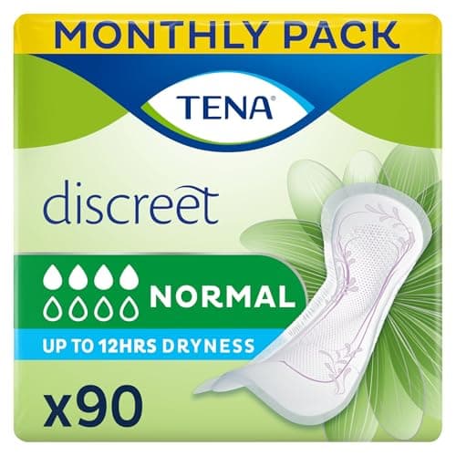 Image of TENA Lady Normal Towels for light to moderate Bladder Weakness -Monthly Pack of Incontinence Pads for women, Pack Of 90, Packaging May Vary