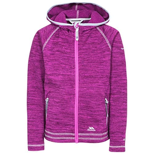 Image of Trespass Childrens Girls Goodness Full Zip Hooded Fleece Jacket (3-4 Years) (Purple Orchid Marl)