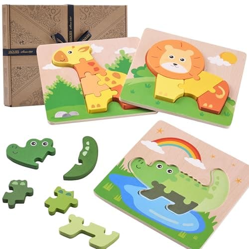Image of Wooden Toys Animal Puzzle | Jigsaw Puzzles for boys and girls | Educational Animal Jigsaw | Handmade Toys & Games | Jaques of London