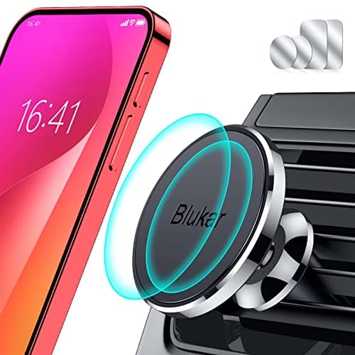 Image of Blukar Car Phone Holder Magnetic Air Vent Car Phone Mount Cradle-360°Rotable and Case Friendly for iPhone 17 16 15 14 13 12 Pro AIR XS XR X Galaxy etc.