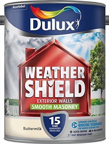 Image of Dulux Weathershield Smooth Masonry Paint - Buttermilk - 5L