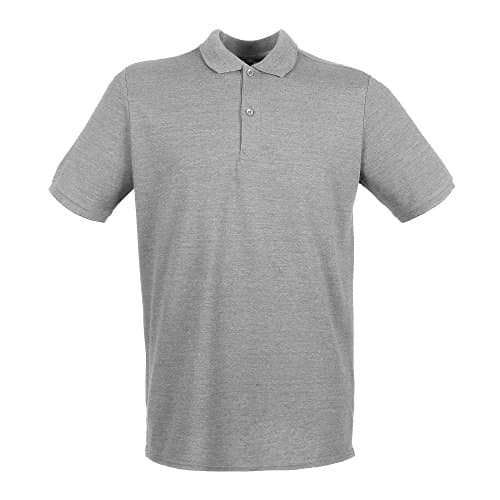 Image of Henbury Mens Modern Fit Cotton Pique Polo Shirt (XXL) (Heather)