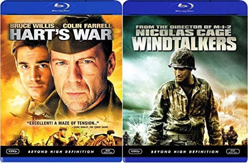Image of U.S. WWII war Windtalkers Blu-Ray 2 Bundle & Hart's War Double Feature Military Movie Bundle